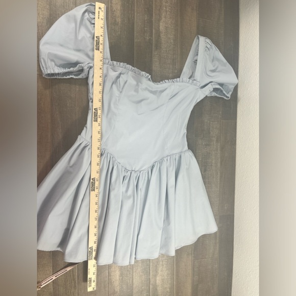 House of CB Maribel Soft Blue Mini Dress - Picture 11 of 14